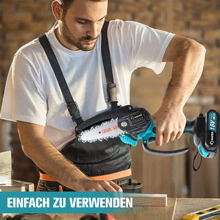 Saker 4 Zoll einhand Kettensäge Inkl Akku Und Ladegerät für jeden Hobbygärtner und Handwerker.